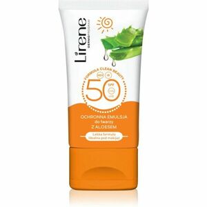 Lirene Sun care védő nappali emulzió az arcra és dekoltázsra aloe vera spf 50 50 ml kép