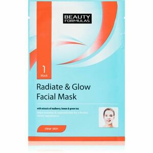 Beauty Formulas Clear Skin Radiate & Glow élénkítő arcmaszk a bőr regenerációjára 1 db kép