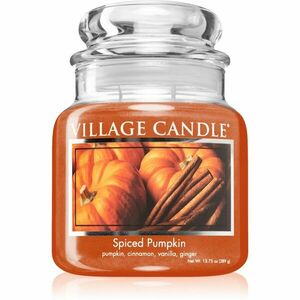 Village Candle Spiced Pumpkin illatgyertya (Glass Lid) 389 g kép