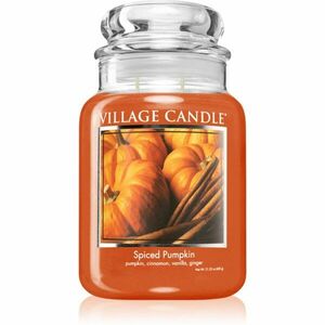 Village Candle Spiced Pumpkin illatgyertya (Glass Lid) 602 g kép