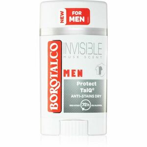 Borotalco MEN Invisible dezodor roll-on a fehér és sárga foltok ellen uraknak illatok Musk Scent 40 ml kép