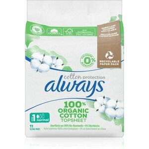 Always Cotton Protection Normal egészségügyi betétek parfümmentes 11 db kép