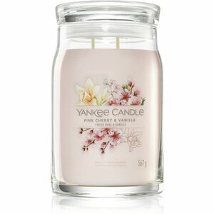 Yankee Candle Pink Cherry & Vanilla illatgyertya Signature 567 g kép