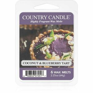 Country Candle Coconut & Blueberry Tart illatos viasz aromalámpába 64 g kép
