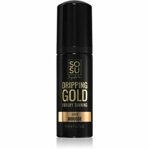 Dripping Gold Luxury Tanning Mousse Dark önbarnító hab a napbarnított bőr kiemelésére 150 ml kép