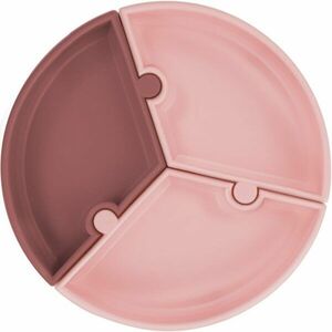 Minikoioi Puzzle Pink/ Rose osztott tányér tapadókoronggal 1 db kép