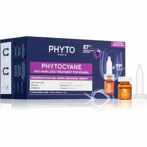 Phyto Phytocyane Anti-Hair Loss Treatment For Women célzott ápolás hajhullás ellen hölgyeknek 12x5 ml kép