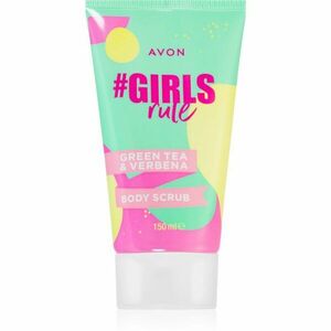 Avon #GirlsRule Green Tea & Verbena frissítő testpeeling 150 ml kép