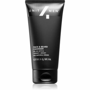 Unit4Men Face & Beard Cleanser Citrus&Musk tisztító gél az arcra és a szakállra 150 ml kép