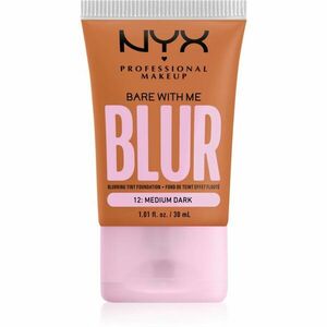 NYX Professional Makeup Bare With Me Blur Tint hidratáló alapozó árnyalat 12 Medium Dark 30 ml kép
