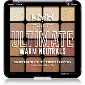 NYX Professional Makeup Ultimate Shadow Palette szemhéjfesték árnyalat Warm Neutrals 16x0, 8 g kép