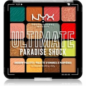 NYX Professional Makeup Ultimate Shadow Palette szemhéjfesték árnyalat Paradise Shock 16 db kép