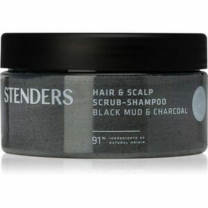 STENDERS Black Mud & Charcoal tisztító peeling a hajra és a fejbőrre 300 g kép