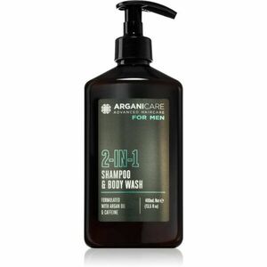 Arganicare For Men 2-In-1 Shampoo & Body Wash tusfürdő gél és sampon 2 in 1 uraknak 400 ml kép