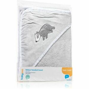 BabyOno Towel Velour kapucnis törülköző Grey 100x100 cm kép