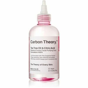 Carbon Theory Tea Tree Oil & Citric Acid mélyen tisztító tonikum problémás és pattanásos bőrre 250 ml kép