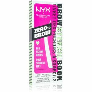 NYX Professional Makeup Zero To Brow Stencil Book sablonok szemöldökre 01 Thin 4 db kép