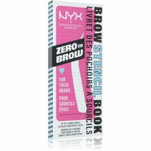 NYX Professional Makeup Zero To Brow Stencil Book sablonok szemöldökre 02 Thick 4 db kép