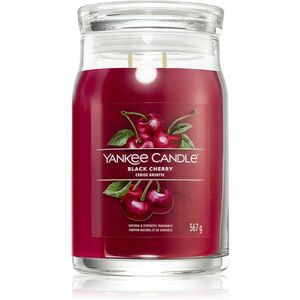 Yankee Candle Black Cherry illatgyertya Signature 567 g kép