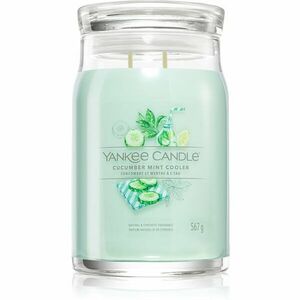Yankee Candle Cucumber Mint Cooler illatgyertya Signature 567 g kép