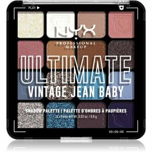 NYX Professional Makeup Ultimate Shadow Palette szemhéjfesték árnyalat Vintage Jean Baby 16 db kép
