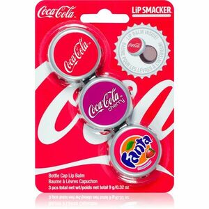 Lip Smacker Coca Cola ajakbalzsam 3 db illatok Original, Cherry & Fanta 9 g kép