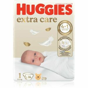 Huggies Extra Care Size 1 eldobható pelenkák 2-5 kg 26 db kép