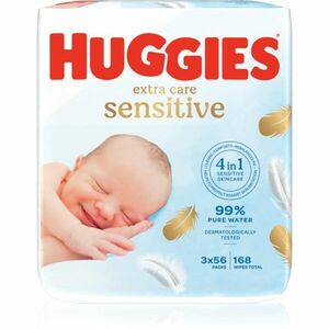 Huggies Extra Care Triplo nedves törlőkendők gyermekeknek 3x56 db kép