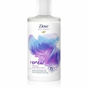 Dove Bath Therapy Renew tusoló- és fürdőgél Wild Violet & Pink Hibiscus 400 ml kép