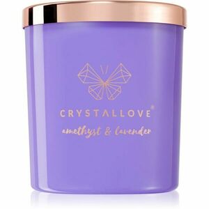 Crystallove Crystalized Scented Candle Amethyst & Lavender illatgyertya 220 g kép