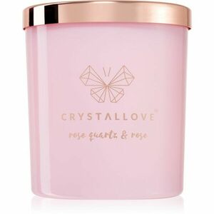 Crystallove Crystalized Scented Candle Rose Quartz & Rose illatgyertya 220 g kép