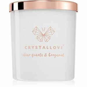 Crystallove Crystalized Scented Candle Clear Quartz & Bergamot illatgyertya 220 g kép