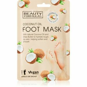 Beauty Formulas Coconut Oil hidratáló és tápláló maszk lábakra 1 db kép