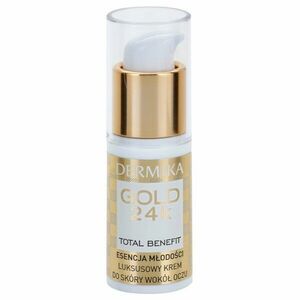 Dermika Gold 24k Total Benefit Luxus bőrfiatalító krém a szem köré 15 ml kép