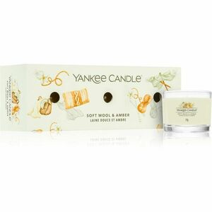 Yankee Candle Soft Wool & Amber ajándékszett 3x37 g kép