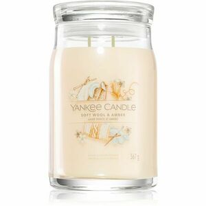 Yankee Candle Soft Wool & Amber illatgyertya 567 g kép