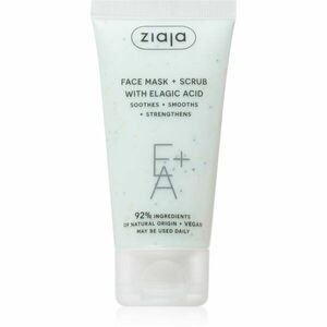Ziaja Face Mask + Scrub with Elagic Acid peeling maszk 55 ml kép