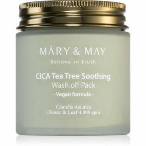 MARY & MAY Cica Tea Tree Soothing tisztító maszk agyaggal az arcbőr megnyugtatására 125 g kép
