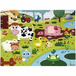 Janod Tactile Puzzle kirakó Farm Animals 2 y+ 20 db kép