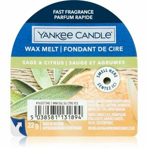 Yankee Candle Sage & Citrus illatos viasz aromalámpába 22 g kép