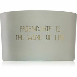 My Flame Fig's Delight Friendship Is The Wine Of Life illatgyertya 13x9 cm kép