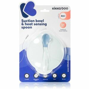 Kikkaboo Suction Bowl & Heat Sensing Spoon etetőkészlet 4 m+ Blue 2 db kép