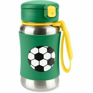 Skip Hop Spark Style Straw Bottle rozsdamentes kulacs szívószállal Fotbal 12 m+ 350 ml kép