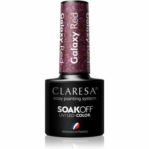 Claresa SoakOff UV/LED Color Galaxy géles körömlakk árnyalat Red 5 g kép