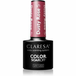 Claresa SoakOff UV/LED Color Dusty Rose géles körömlakk árnyalat 5 5 g kép