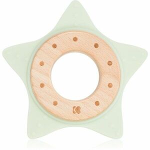 Kikkaboo Silicone and Wood Teether Star rágóka Mint 1 db kép