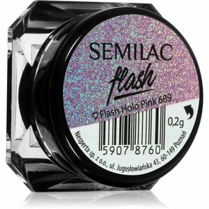 Semilac Flash csillogó por körmökre árnyalat Holo Pink 689 0, 2 g kép