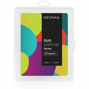 NEONAIL Duo Acrylgel Forms sablonok körmökre típus 02 Square 120 db kép