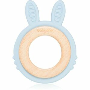 BabyOno Wooden & Silicone Teether rágóka Bunny 1 db kép