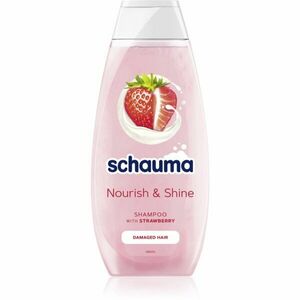 Schwarzkopf Schauma Nourish & Shine hajerősítő sampon a sérült hajra eper illattal 400 ml kép
